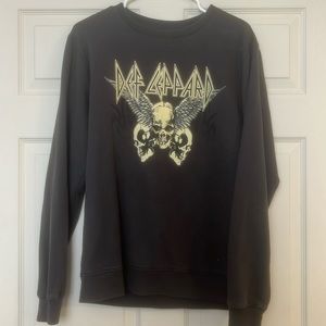 Def Leppard oversized graphic crewneck